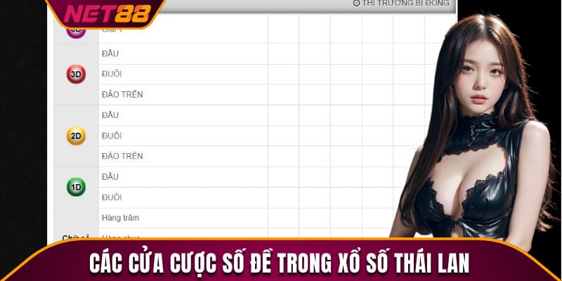 Các cửa cược số đề trong xổ số Thái Lan